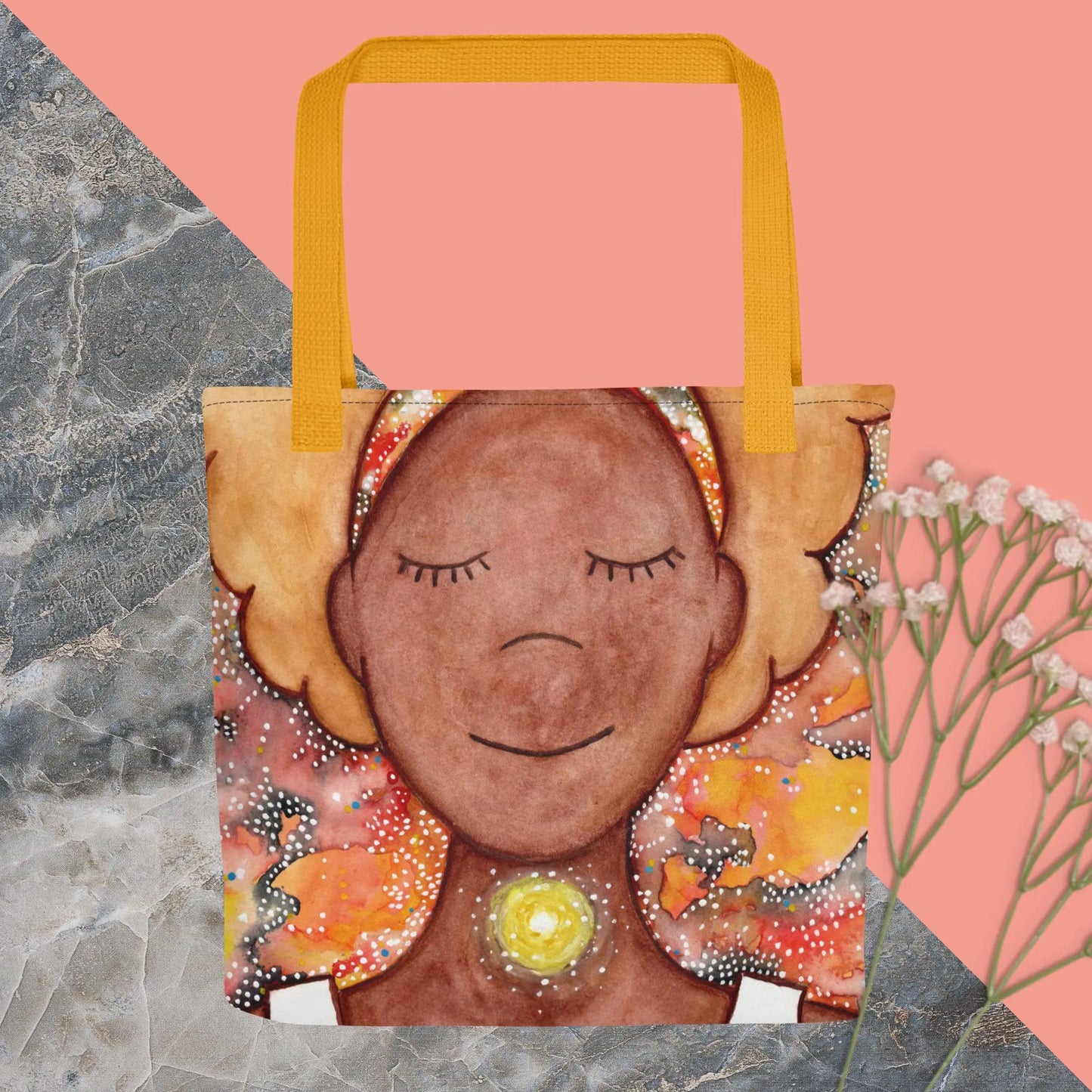 All-Over Print Tote Bag (the throat chakra)