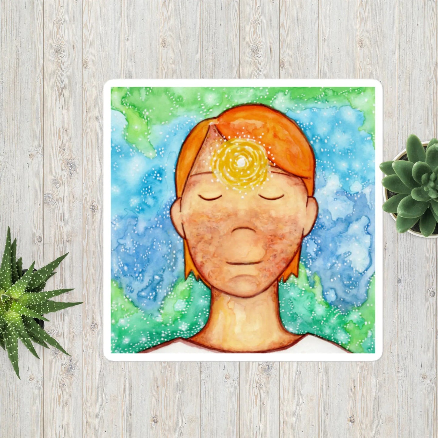 Bubble-Free Sticker (the brow chakra)