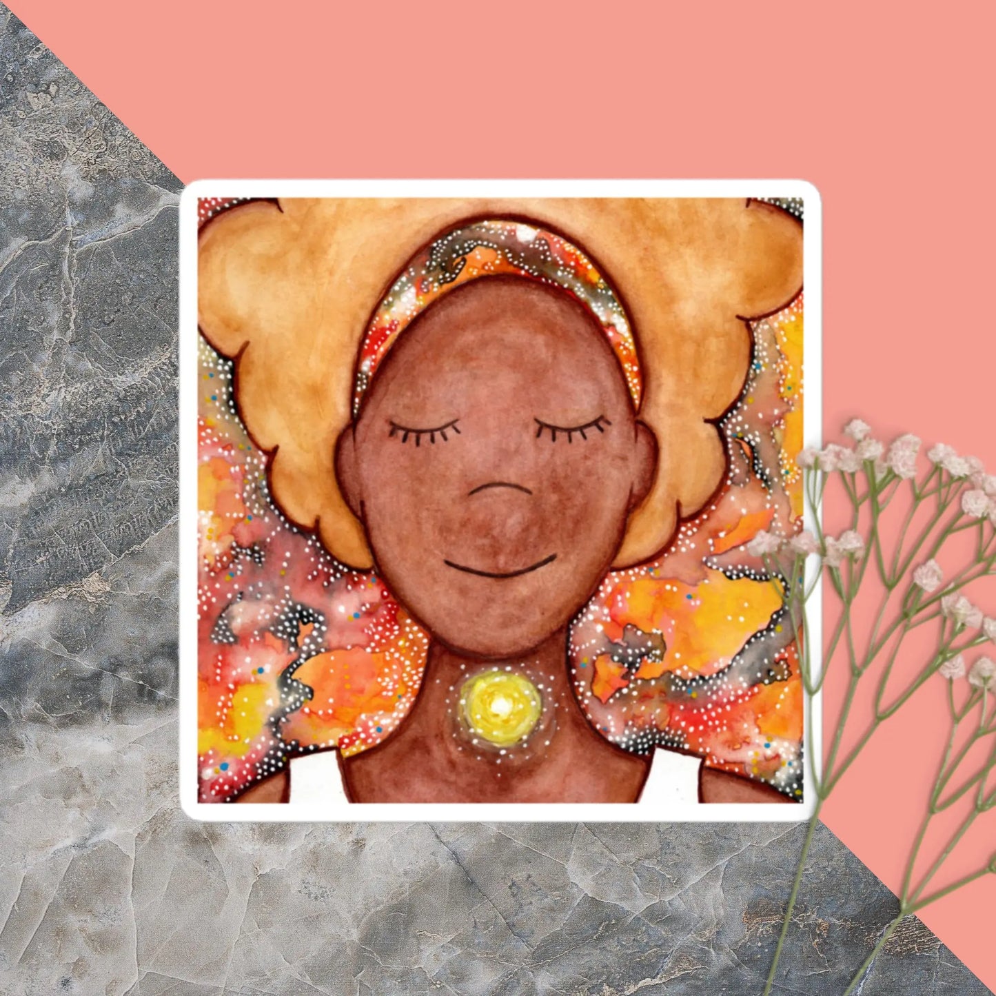 Bubble-Free Sticker (the throat chakra)