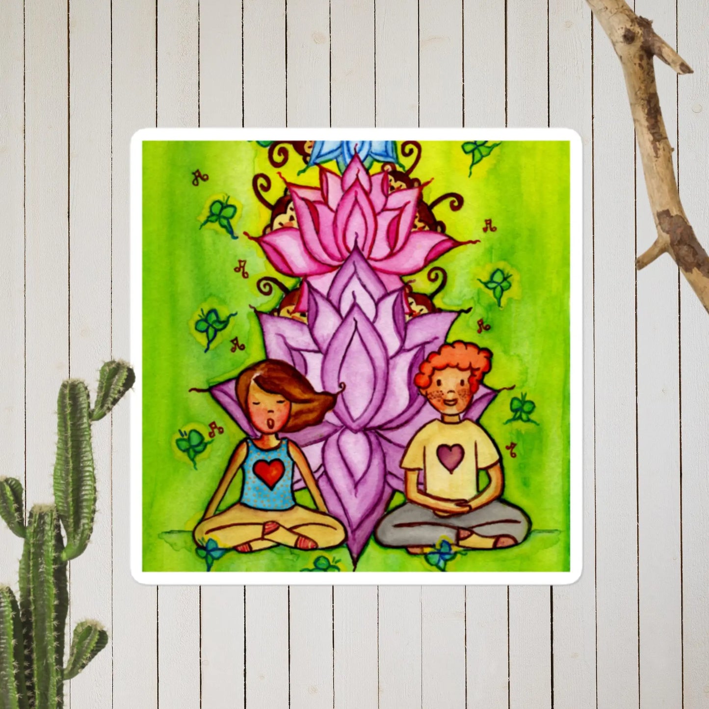 Bubble-Free Sticker (chanting helps to calm the monkey mind)