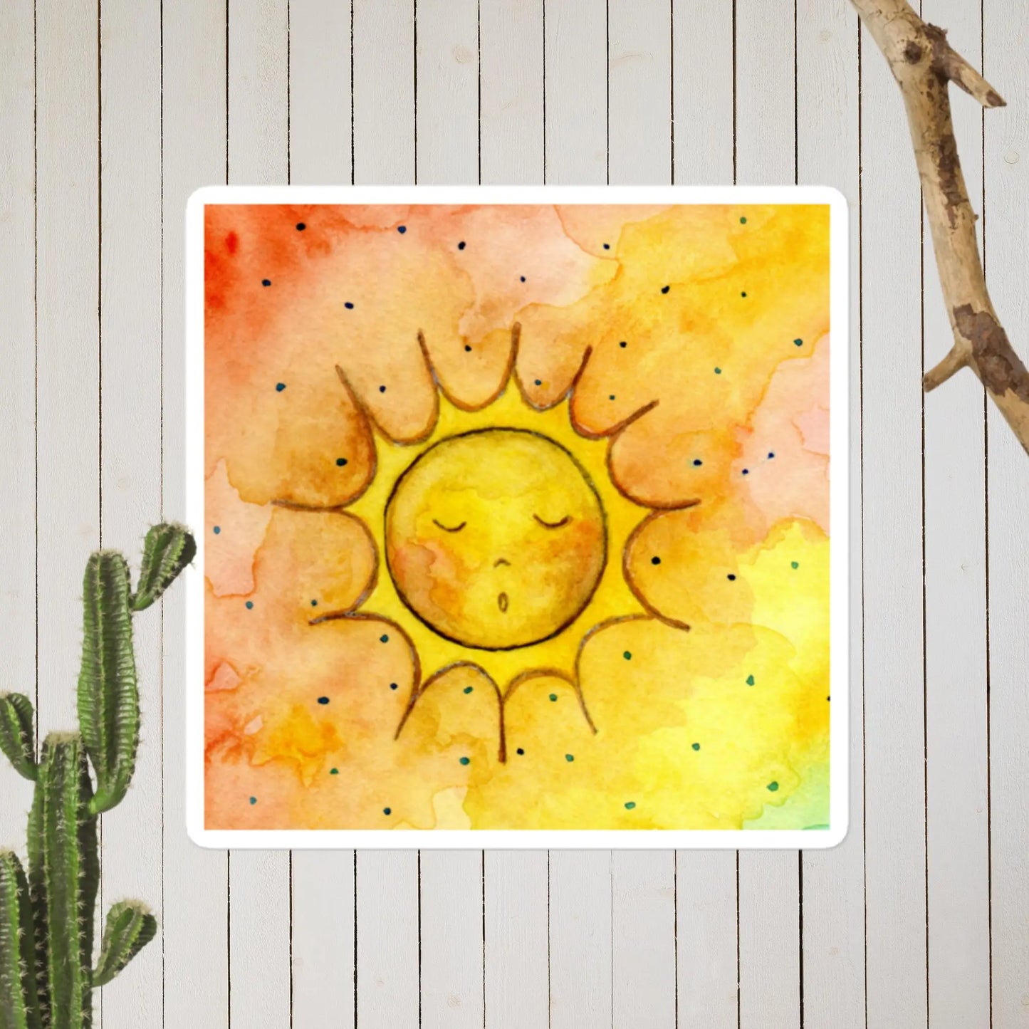 Bubble-Free Sticker (the sun chanting)