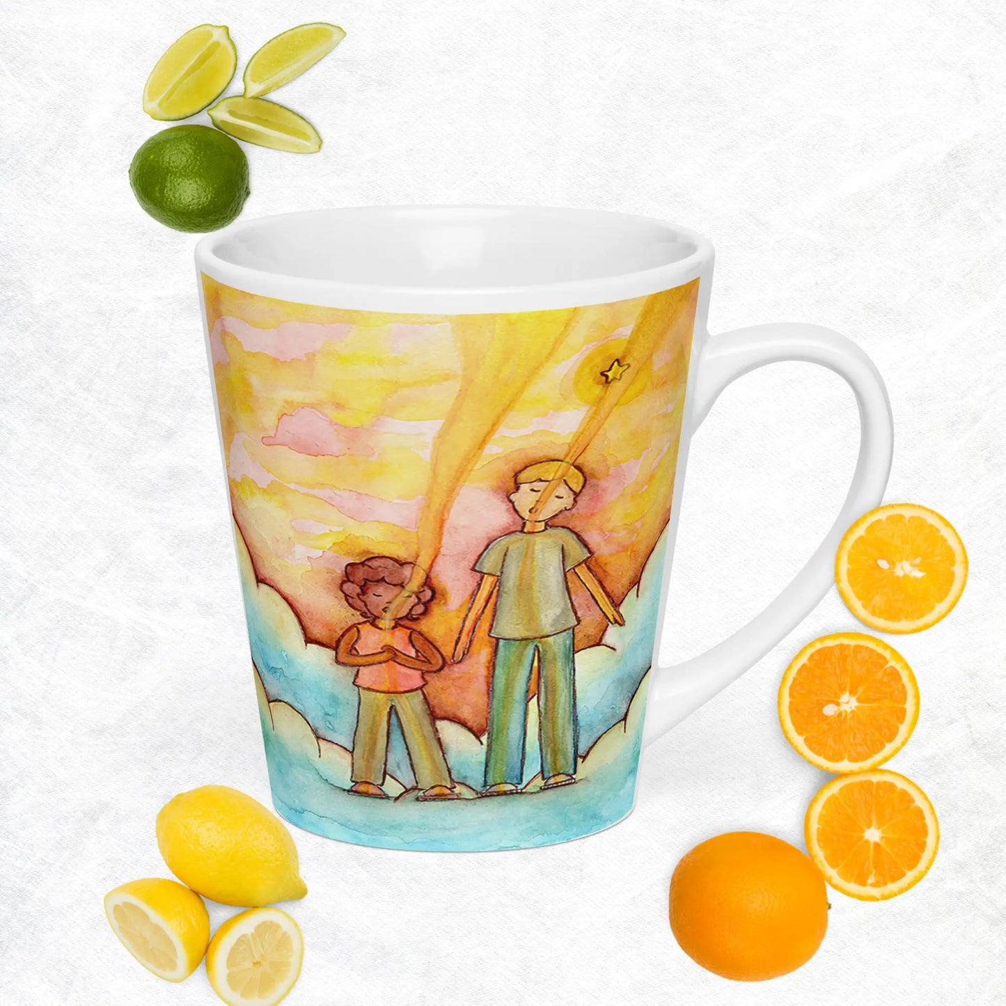 Latte mug (energy flowing into the body)