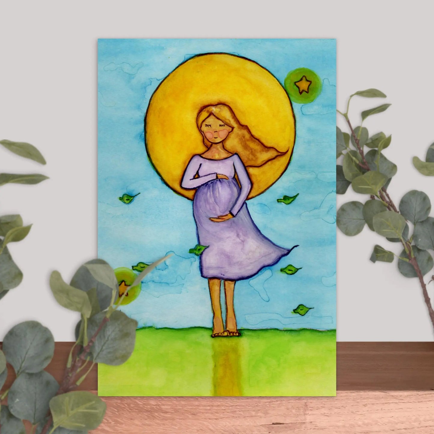 Postcard (meditating while standing)