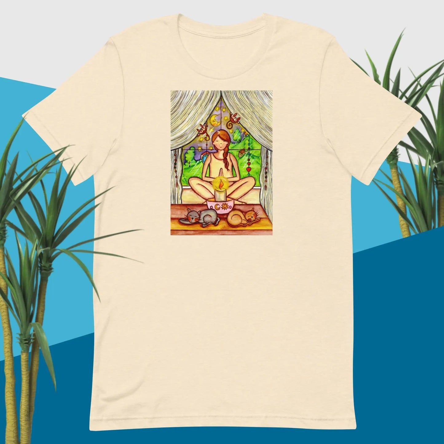 Unisex Staple T-Shirt (meditating on a still flame)