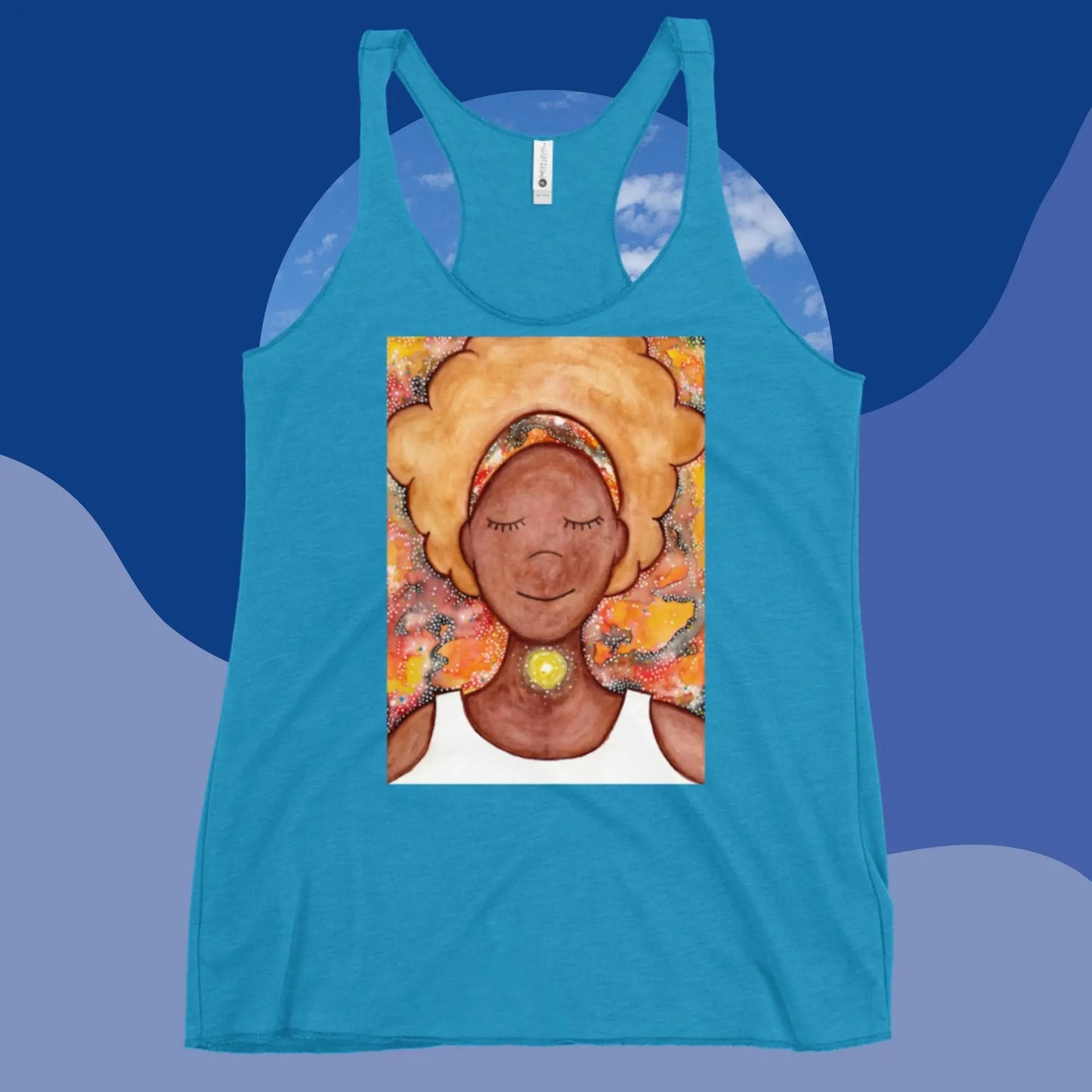 Women's Racerback Tank Top (the throat chakra)