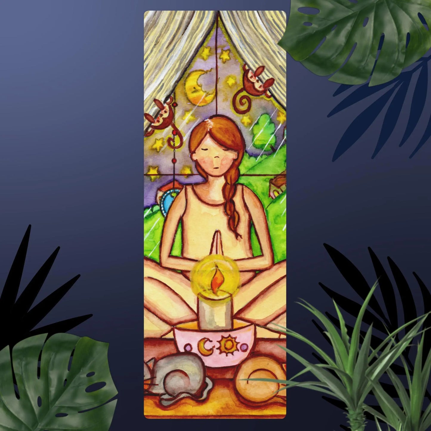 Yoga Mat (meditating on a still flame)