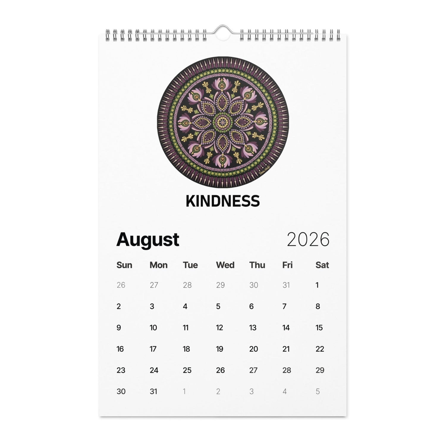 2026 Mandala Calendar