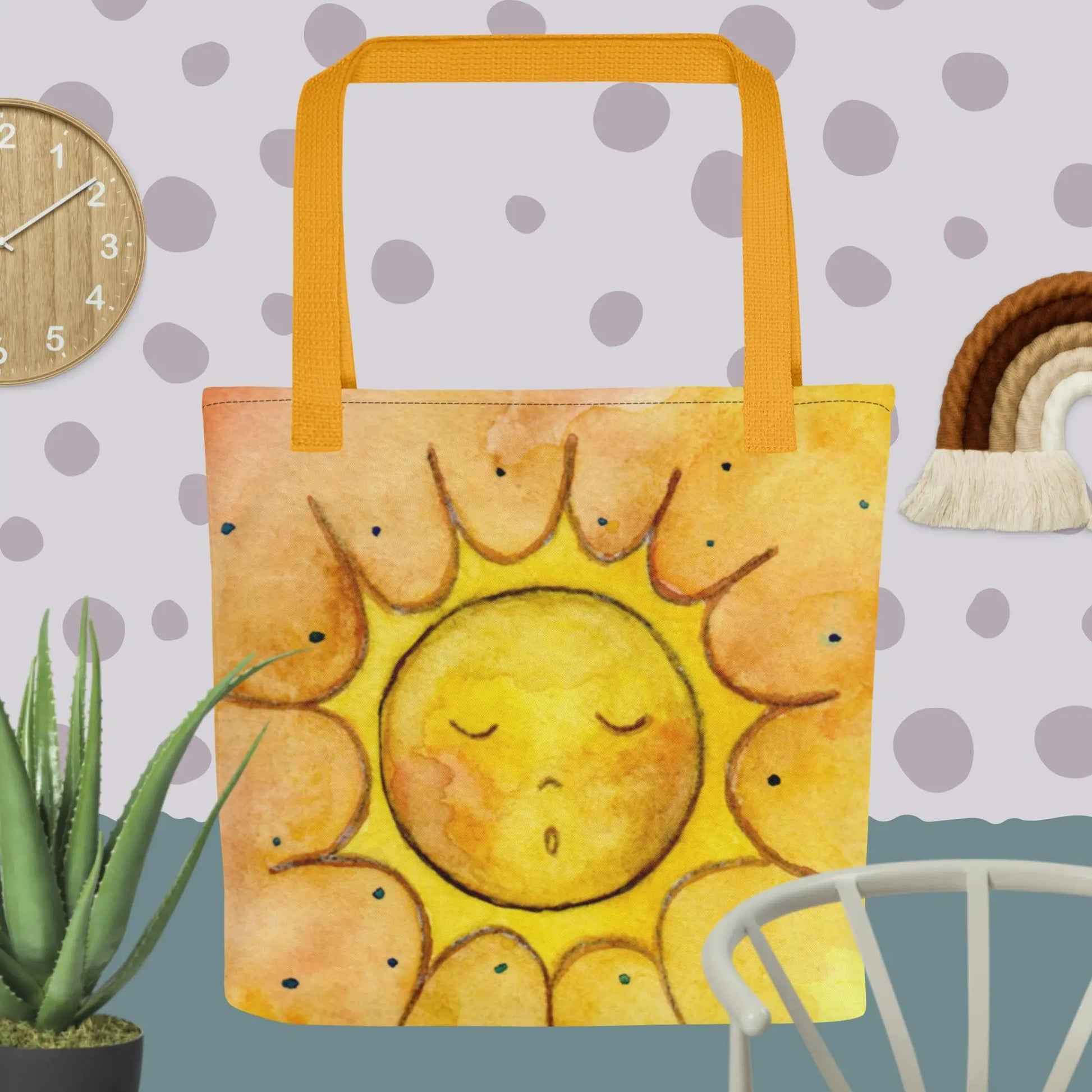 All-Over Print Tote Bag (the sun chanting)