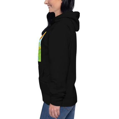 Unisex Pullover Hoodie (meditating beneath the sun and moon)