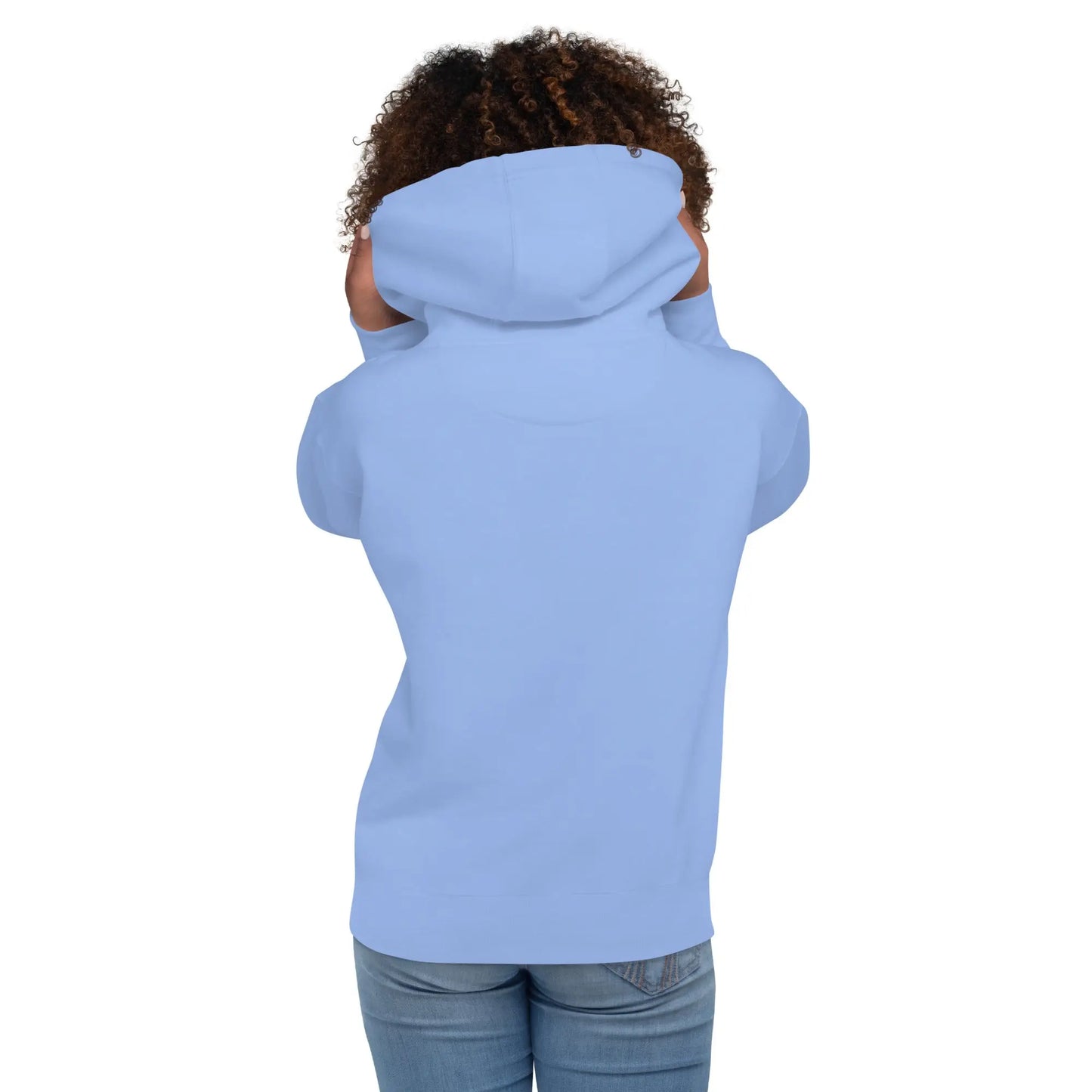 Unisex Pullover Hoodie (cat and woman meditating)