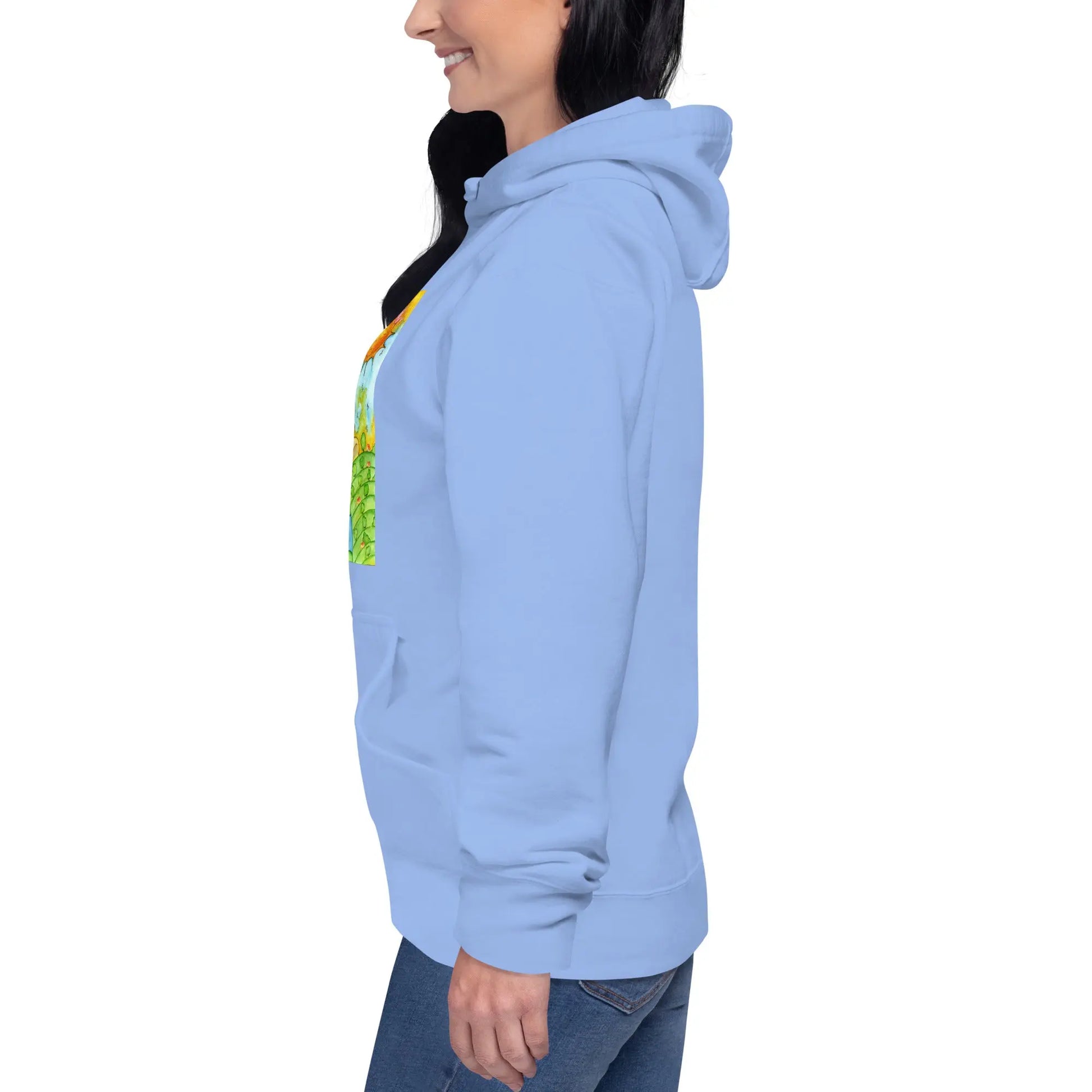 Unisex Pullover Hoodie (meditating beneath the sun and moon)