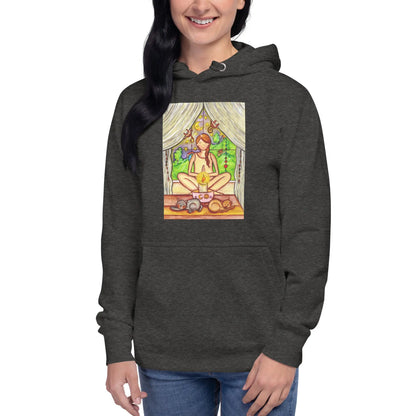 Unisex Pullover Hoodie (meditating on a still flame)