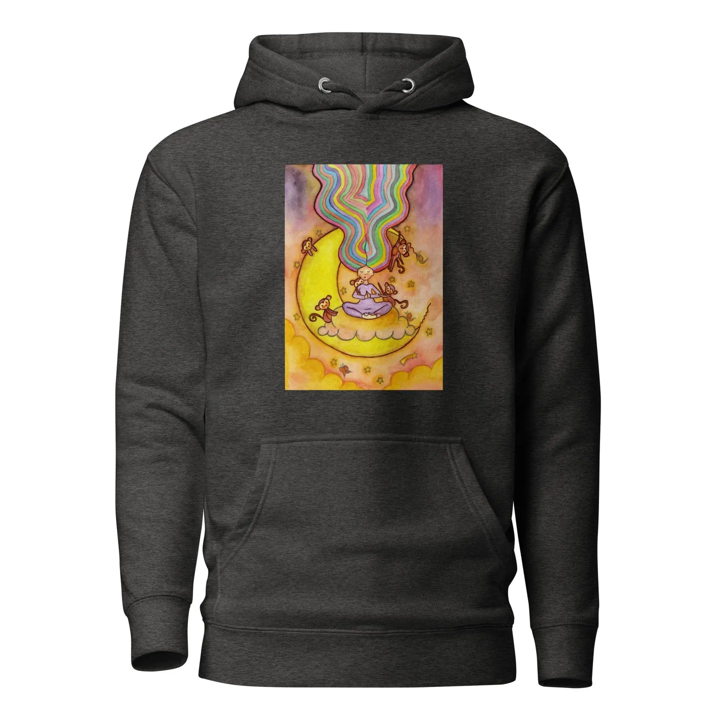Unisex Pullover Hoodie (meditating on the moon)