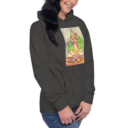 Unisex Pullover Hoodie (meditating on a still flame)