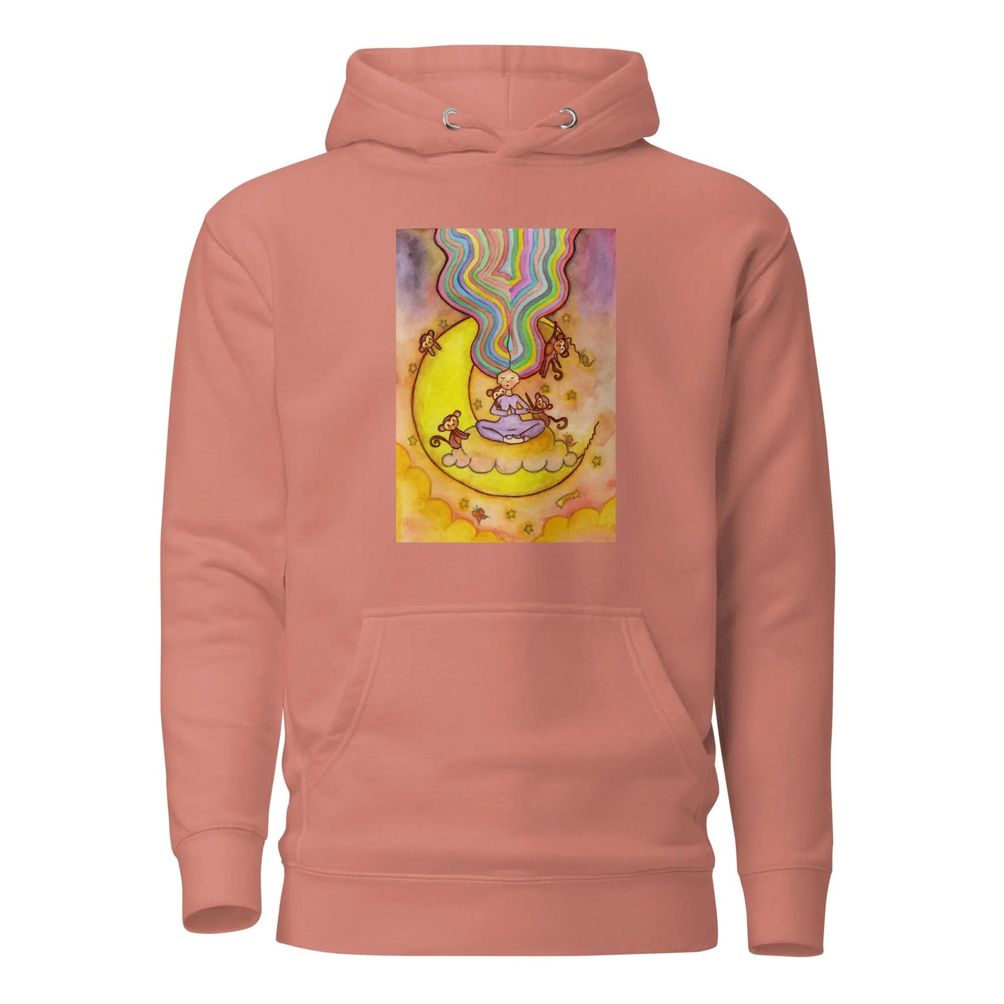 Unisex Pullover Hoodie (meditating on the moon)