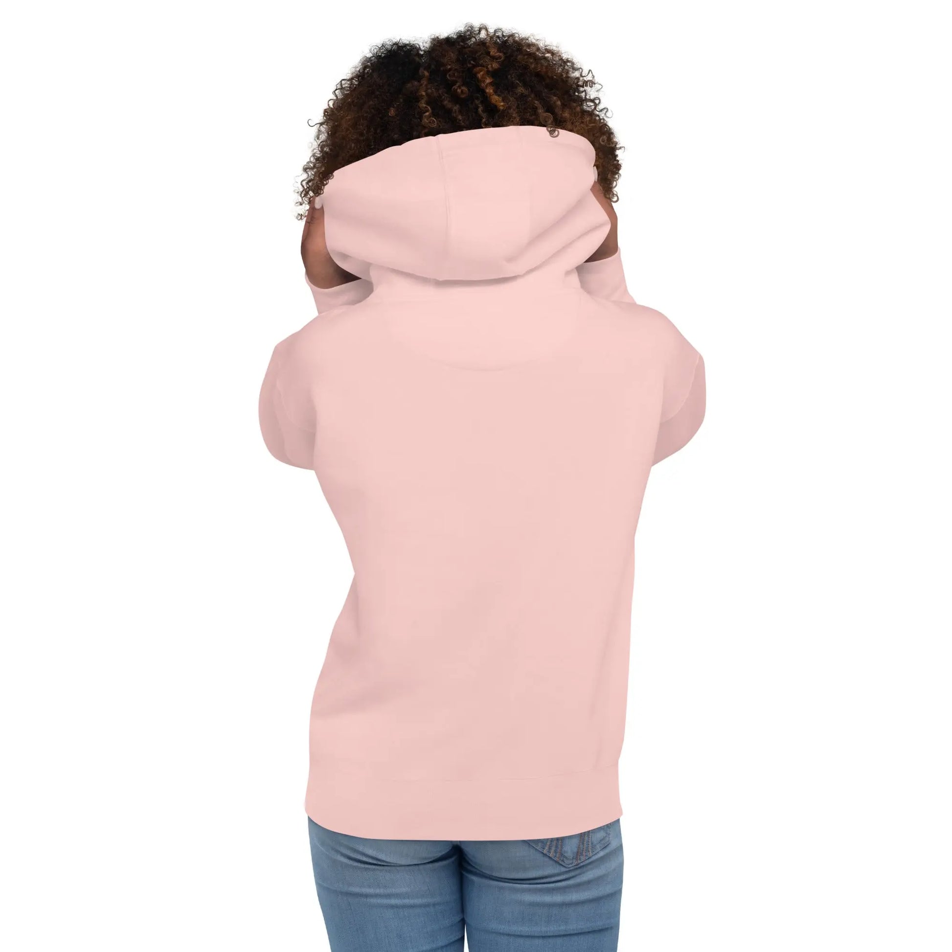 Unisex Pullover Hoodie (cat and woman meditating)