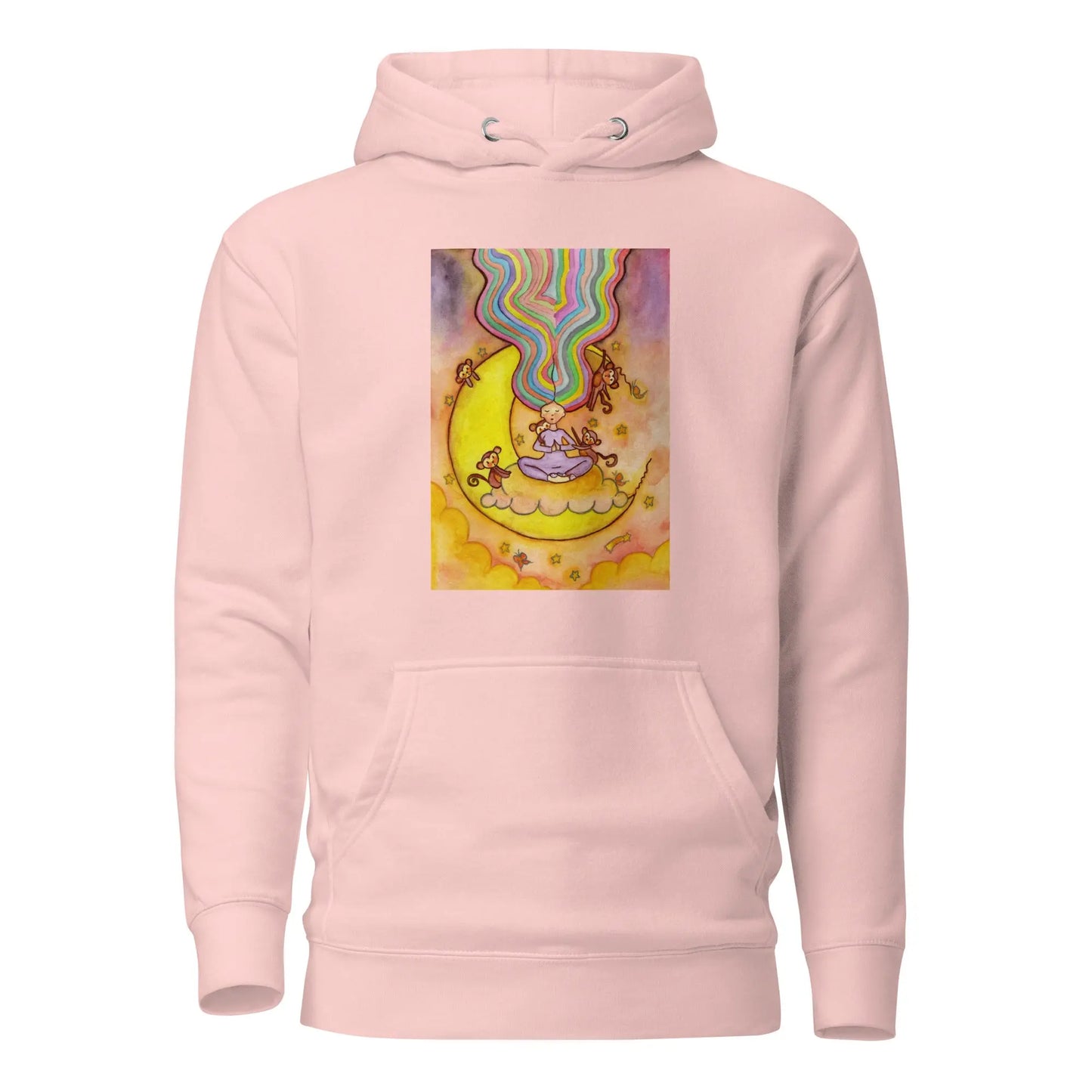 Unisex Pullover Hoodie (meditating on the moon)