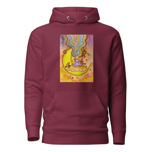 Unisex Pullover Hoodie (meditating on the moon)