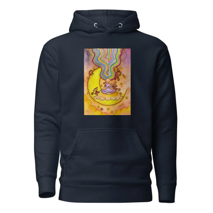 Unisex Pullover Hoodie (meditating on the moon)