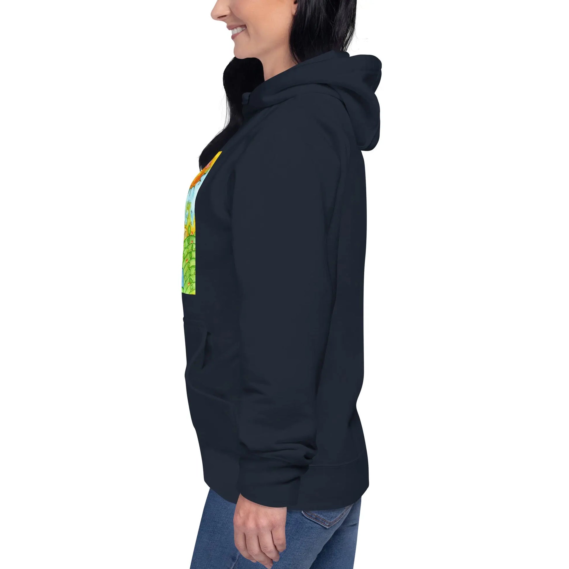 Unisex Pullover Hoodie (meditating beneath the sun and moon)