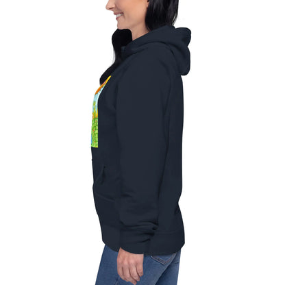 Unisex Pullover Hoodie (meditating beneath the sun and moon)