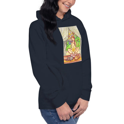 Unisex Pullover Hoodie (meditating on a still flame)