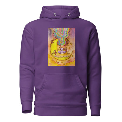 Unisex Pullover Hoodie (meditating on the moon)