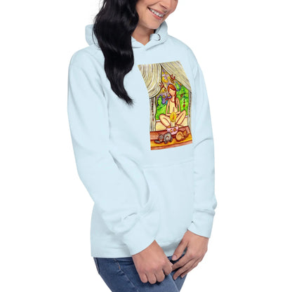 Unisex Pullover Hoodie (meditating on a still flame)