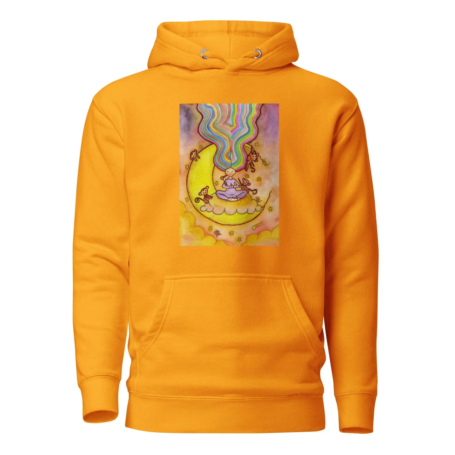 Unisex Pullover Hoodie (meditating on the moon)