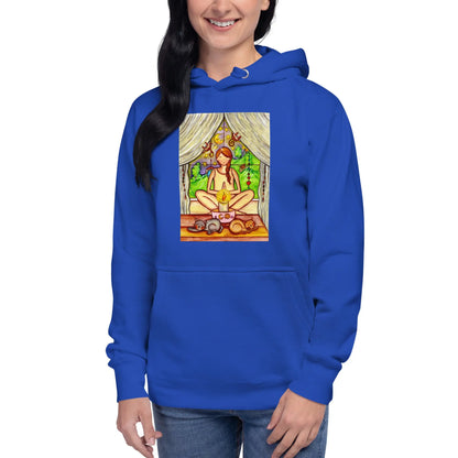 Unisex Pullover Hoodie (meditating on a still flame)