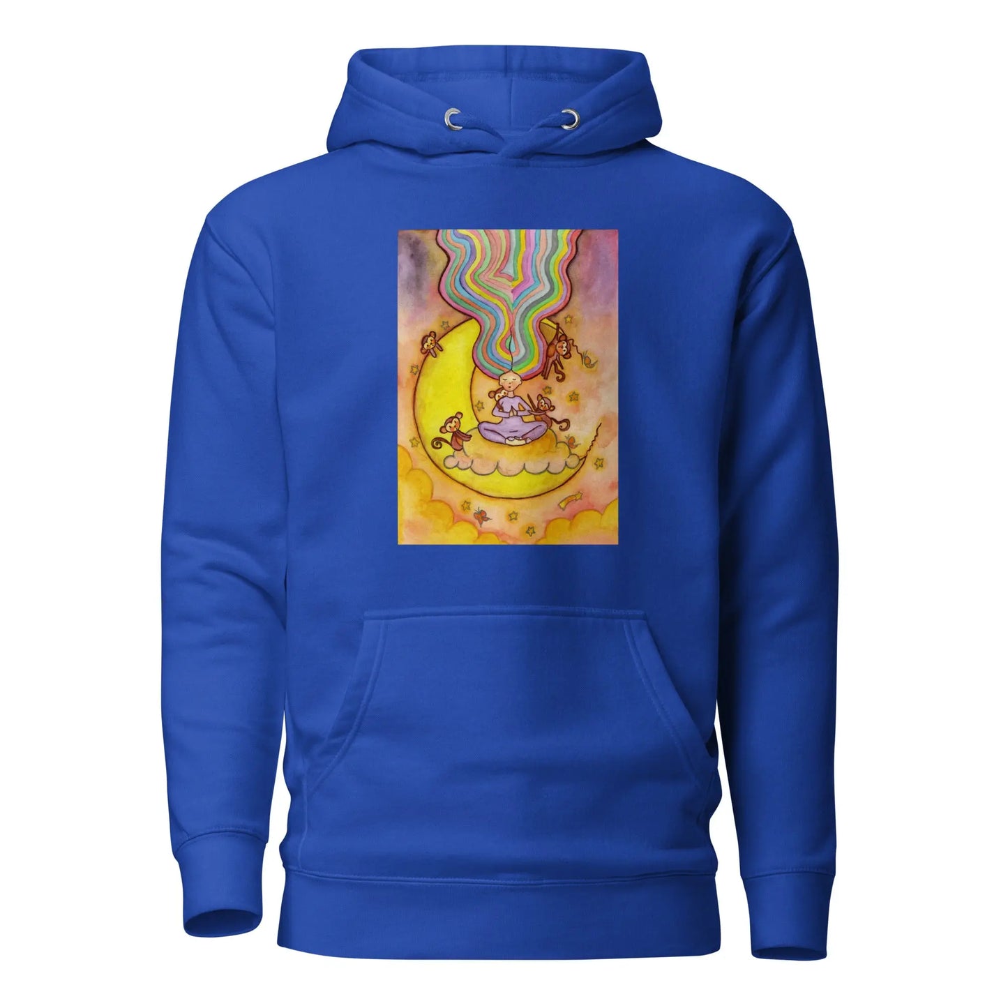 Unisex Pullover Hoodie (meditating on the moon)