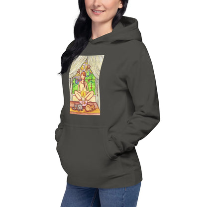 Unisex Pullover Hoodie (meditating on a still flame)