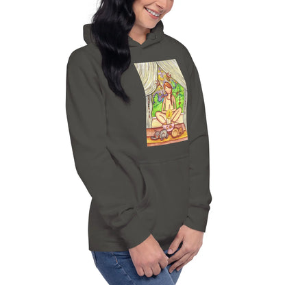 Unisex Pullover Hoodie (meditating on a still flame)