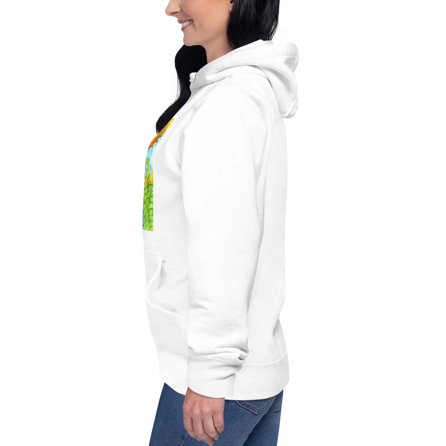 Unisex Pullover Hoodie (meditating beneath the sun and moon)