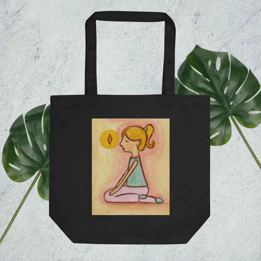 Eco Tote Bag (meditating on the inner light - kneeling)