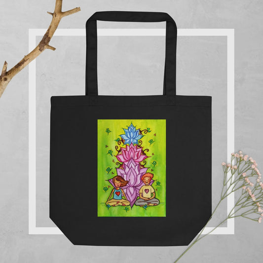 Eco Tote Bag (chanting helps to calm the monkey mind)