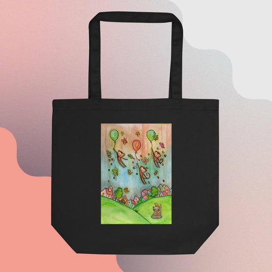 Eco Tote Bag (releasing the monkey mind through meditation)