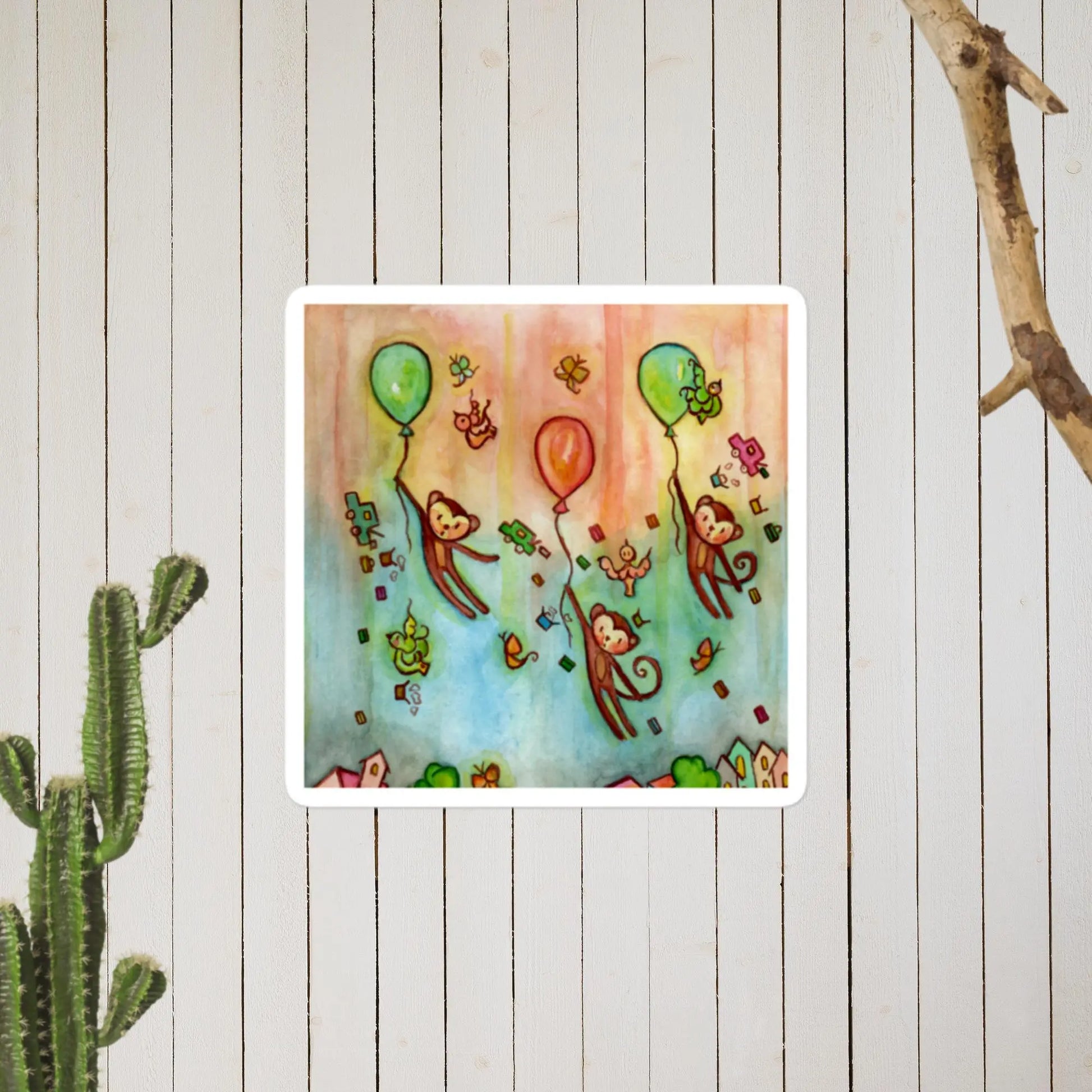 Bubble-free stickers (healing the monkey mind)