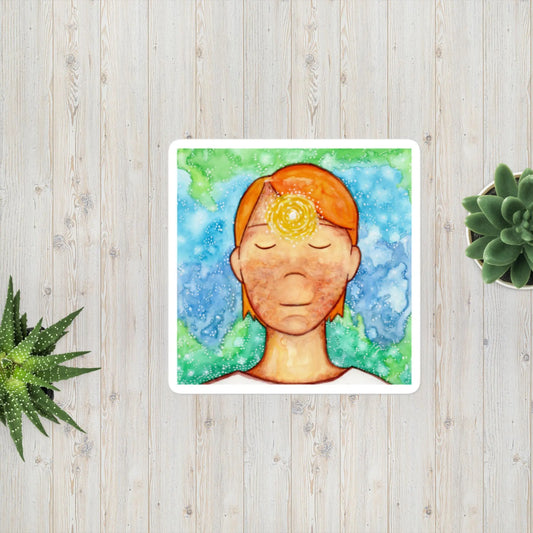 Bubble-Free Sticker (the brow chakra)