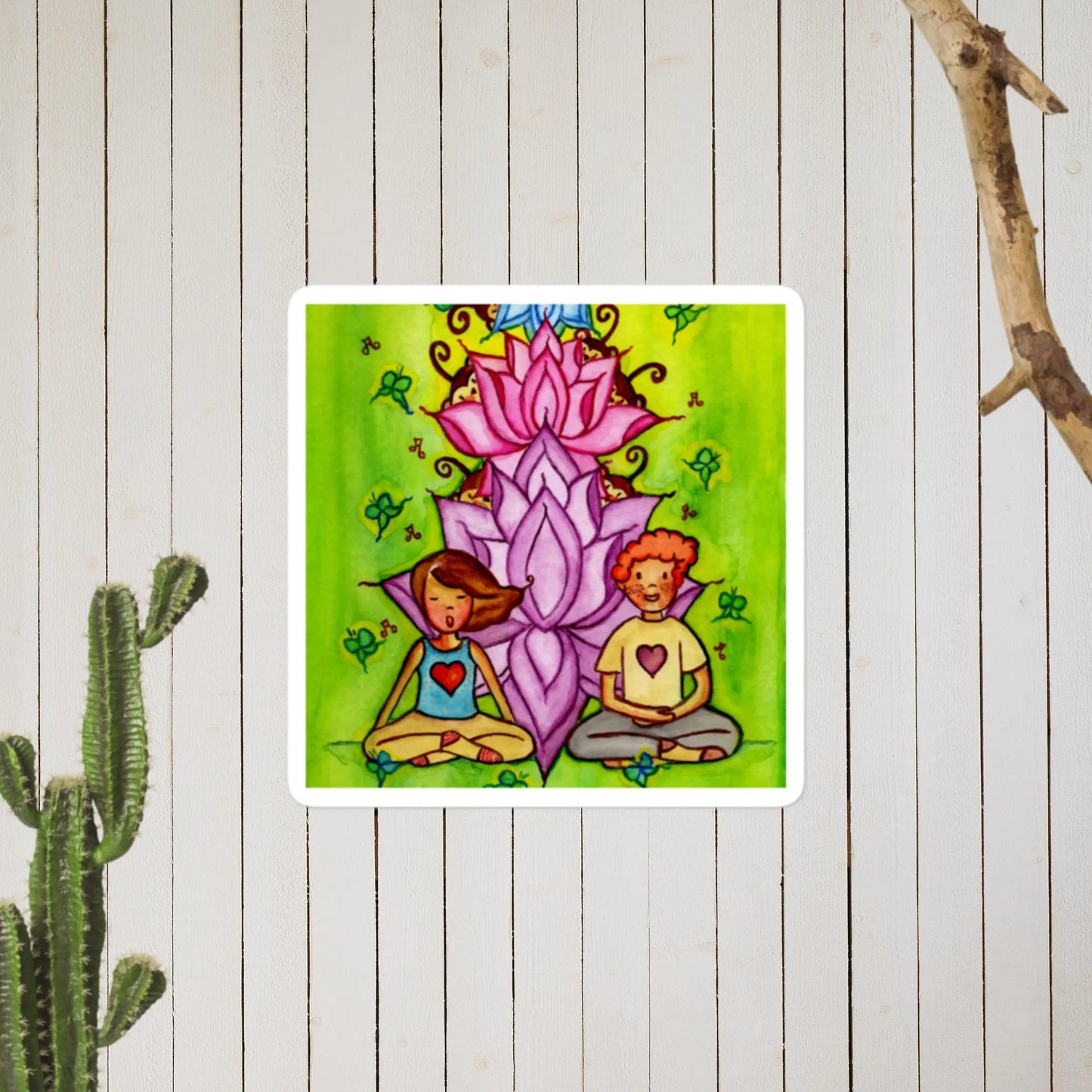 Bubble-Free Sticker (chanting helps to calm the monkey mind)