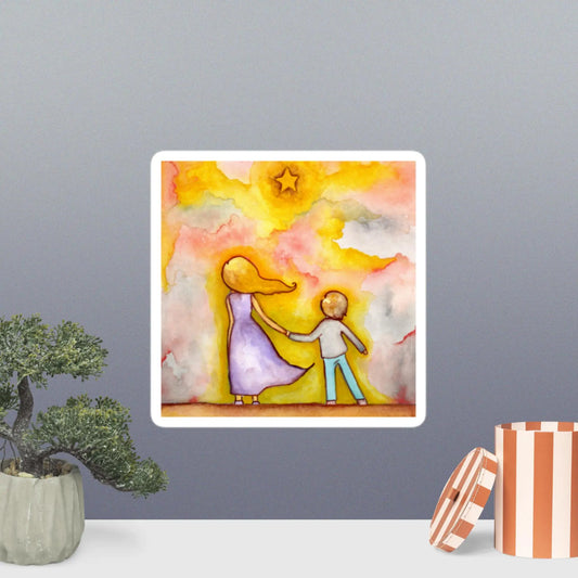 Bubble-Free Sticker (gazing at a star)