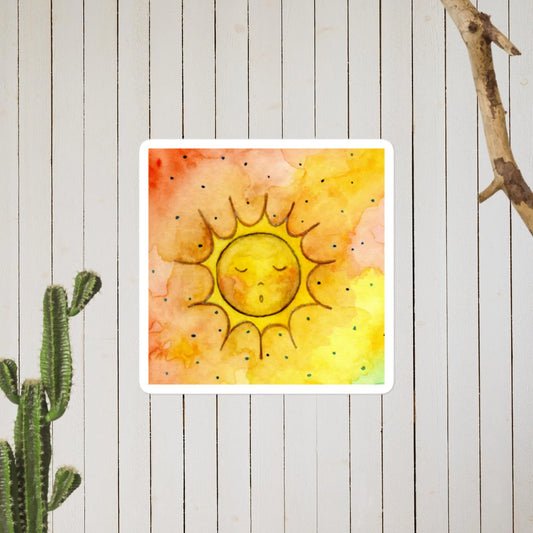 Bubble-Free Sticker (the sun chanting)