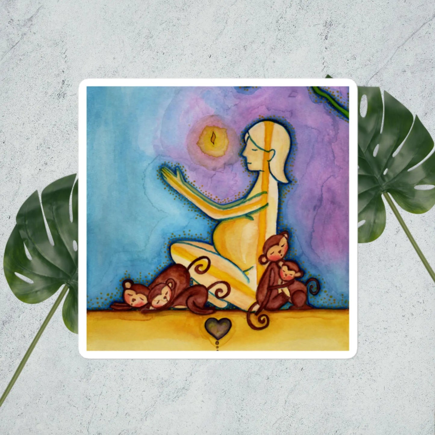 Bubble-Free Sticker (meditating on the inner light)