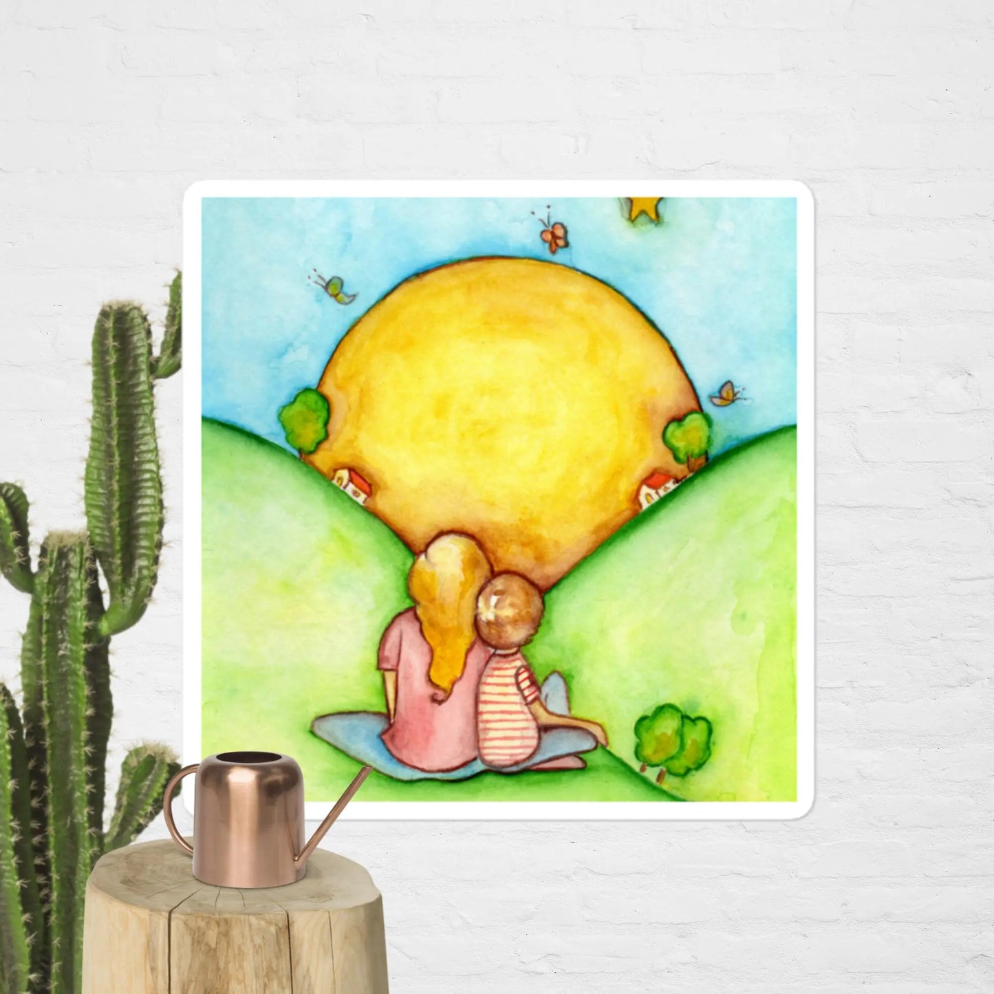 Bubble-Free Sticker (watching the sunrise)