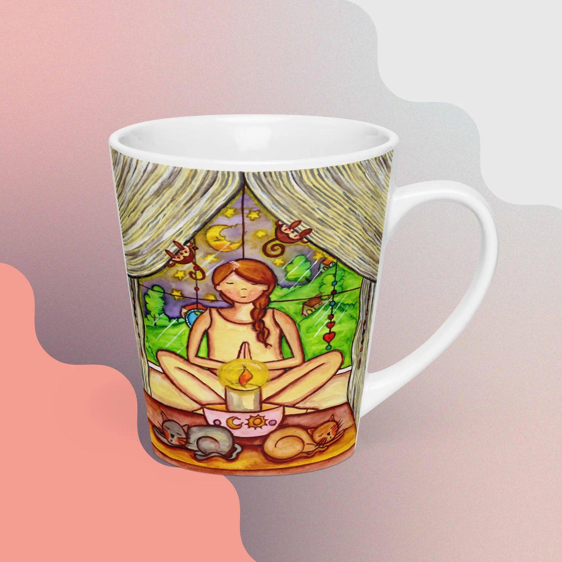 Latte Mug (meditating on a still flame)