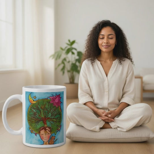 Tree of Life Crown Chakra Poster | Spiritual Growth Art | Crown Awakening Energy Gift