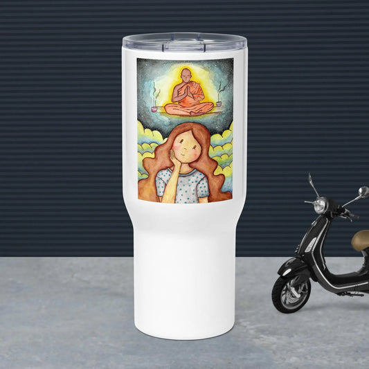 Travel Mug with Handle (wondering about meditation)