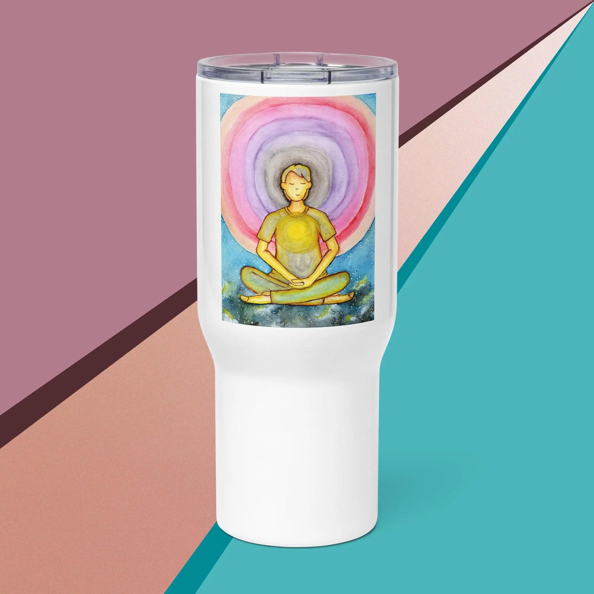 Travel Mug with Handle (the opening of the heart chakra)