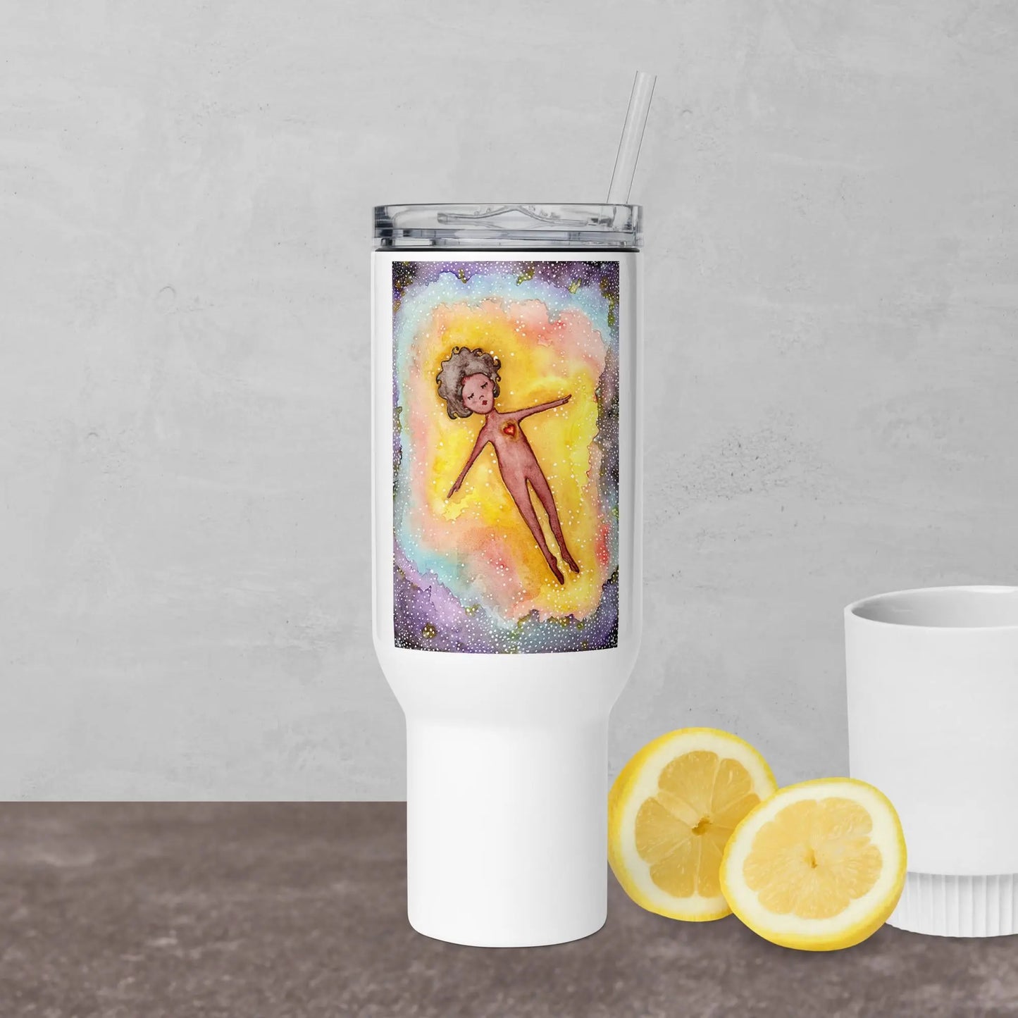 Travel Mug with Handle (the astral body)