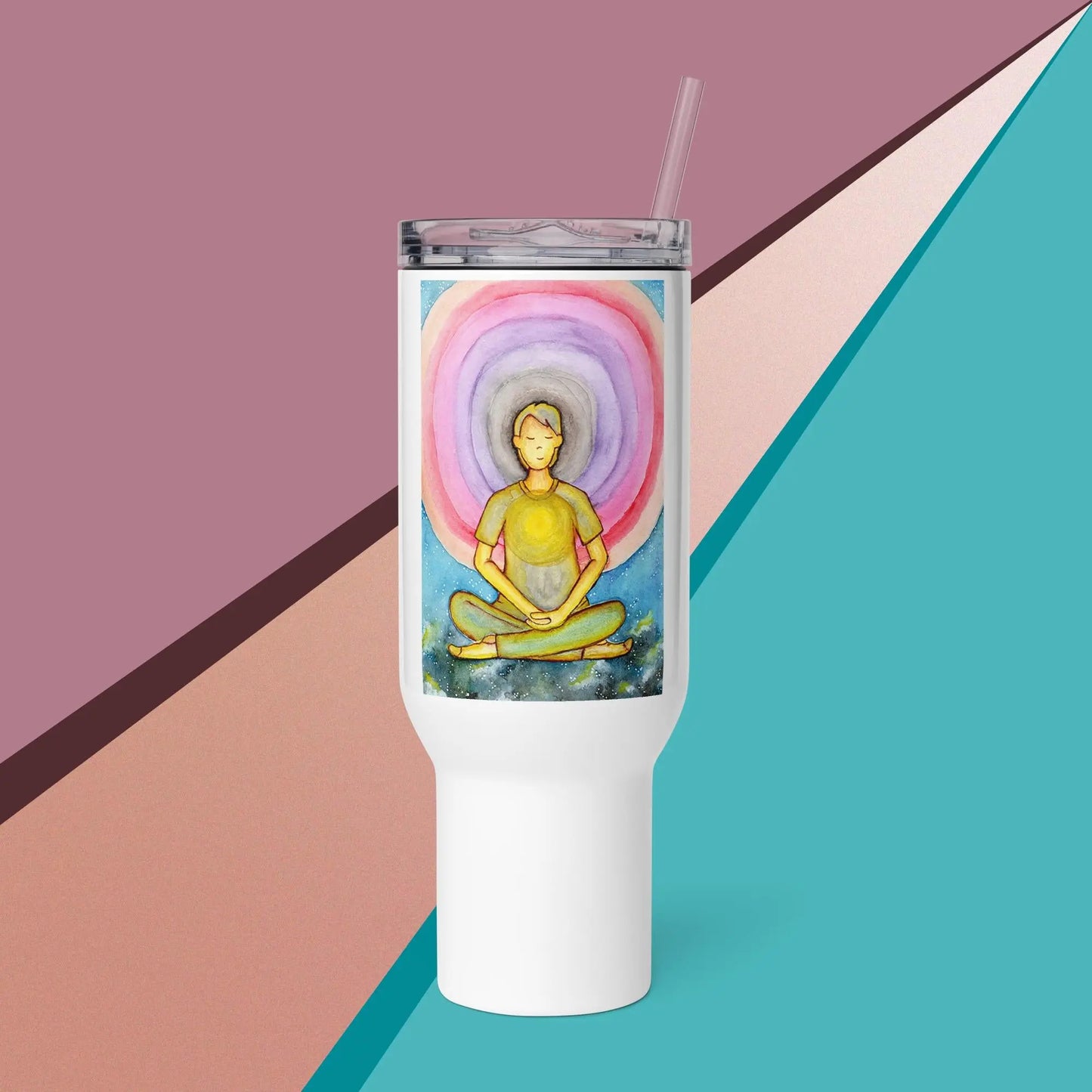 Travel Mug with Handle (the opening of the heart chakra)